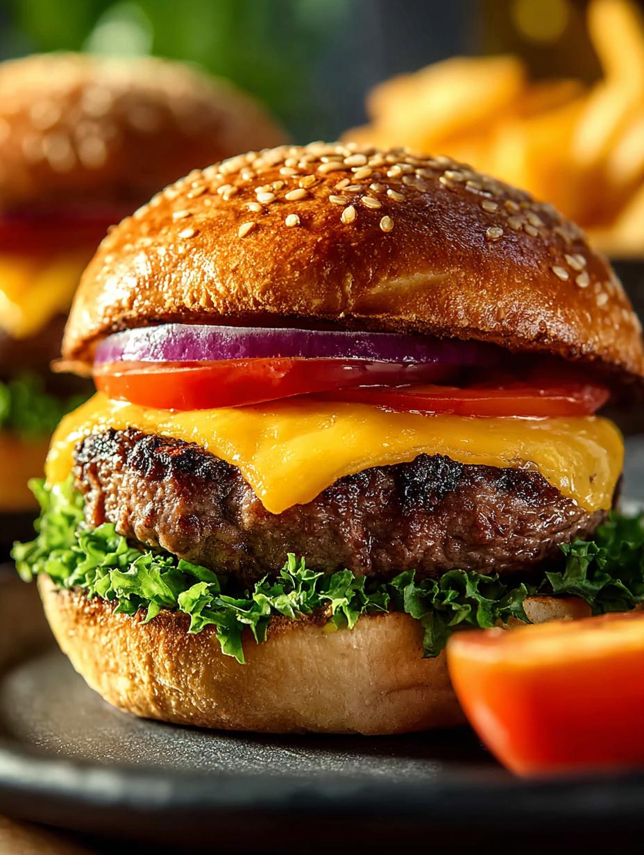 Juicy Air Fryer Burgers Ready in 15 Minutes - Air Fryer Burgers - main visual representation