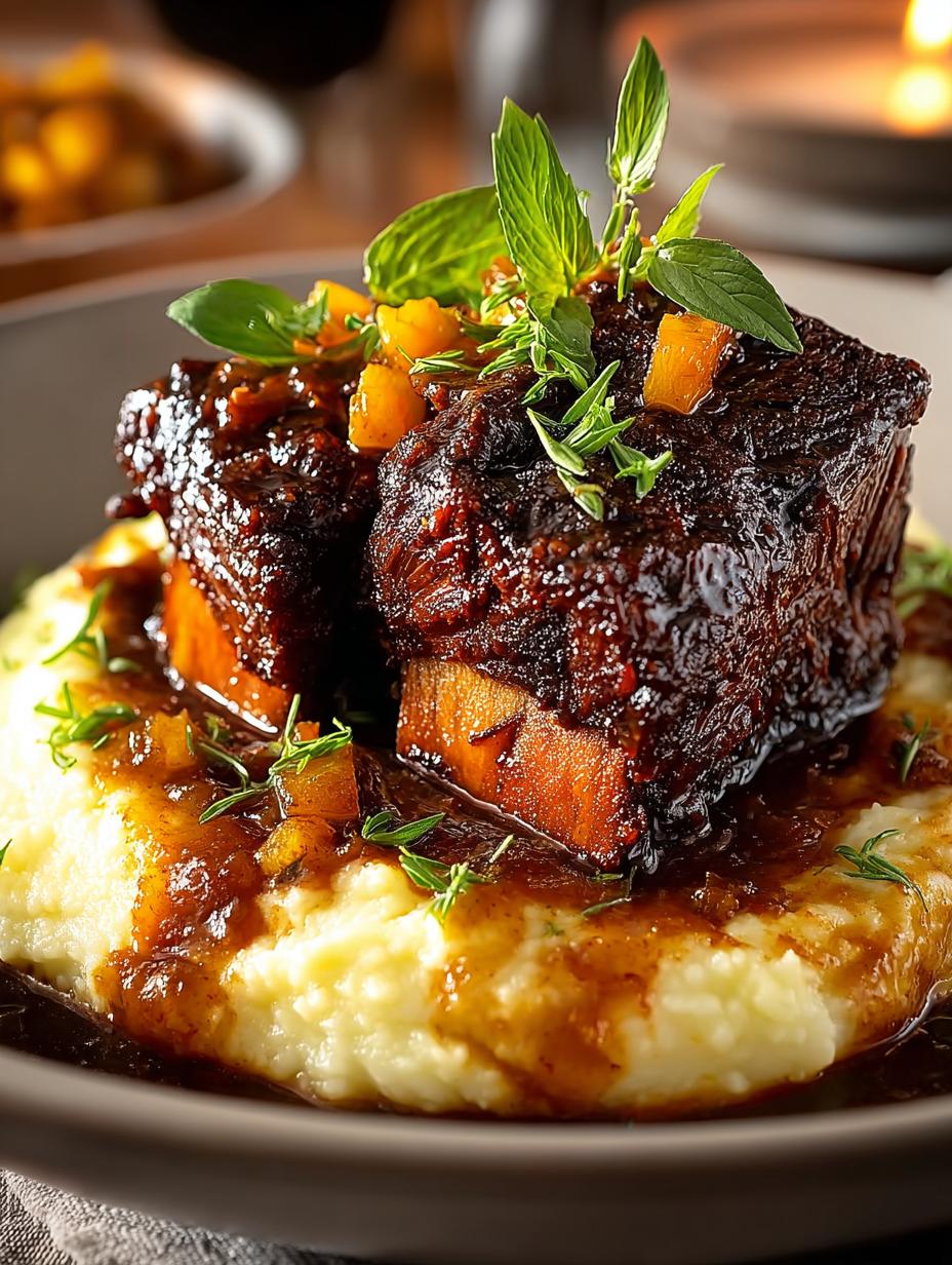 Hearty Apple Cider Braised Short Ribs Recipe - Apple Cider Braised Short - main visual representation