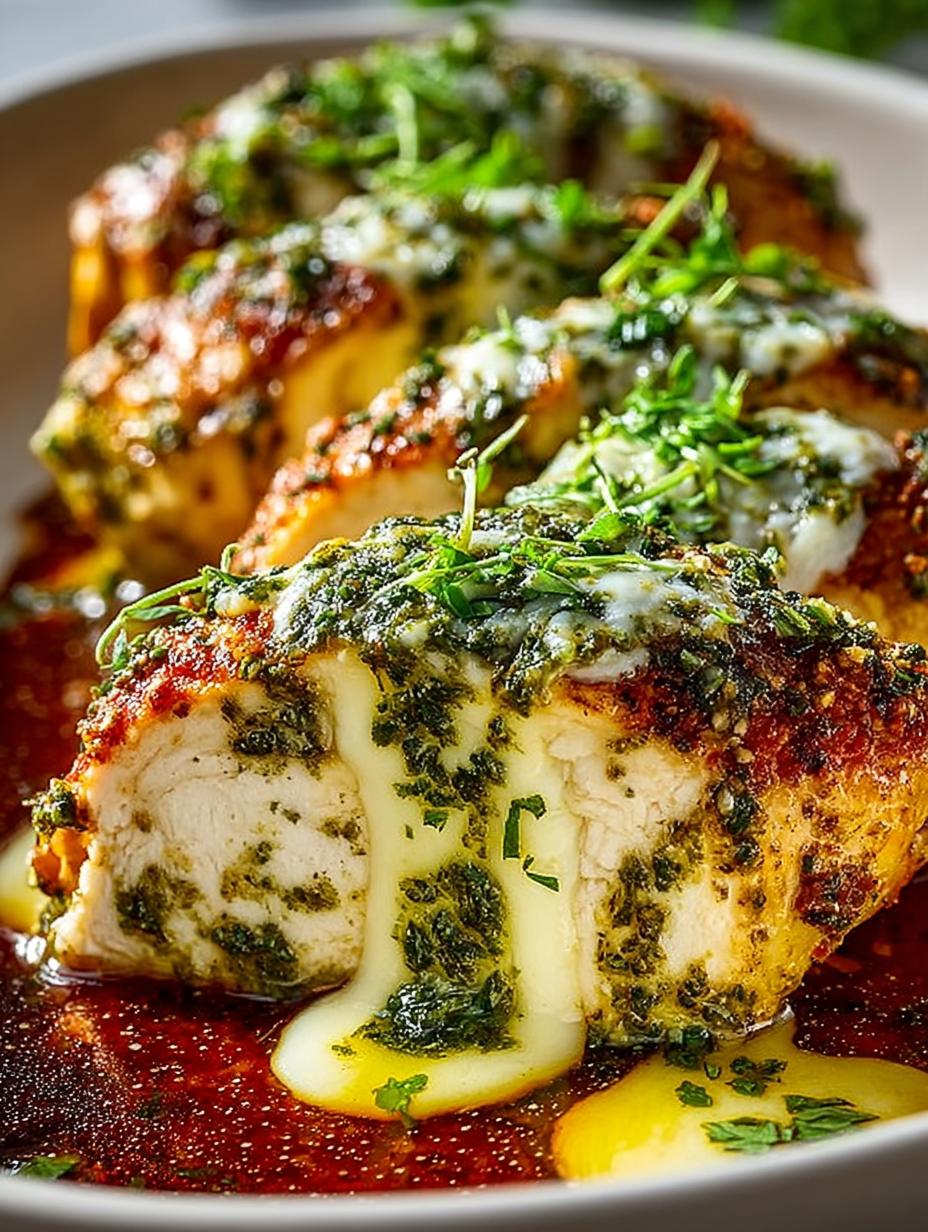 Baked Pesto Mozzarella Chicken