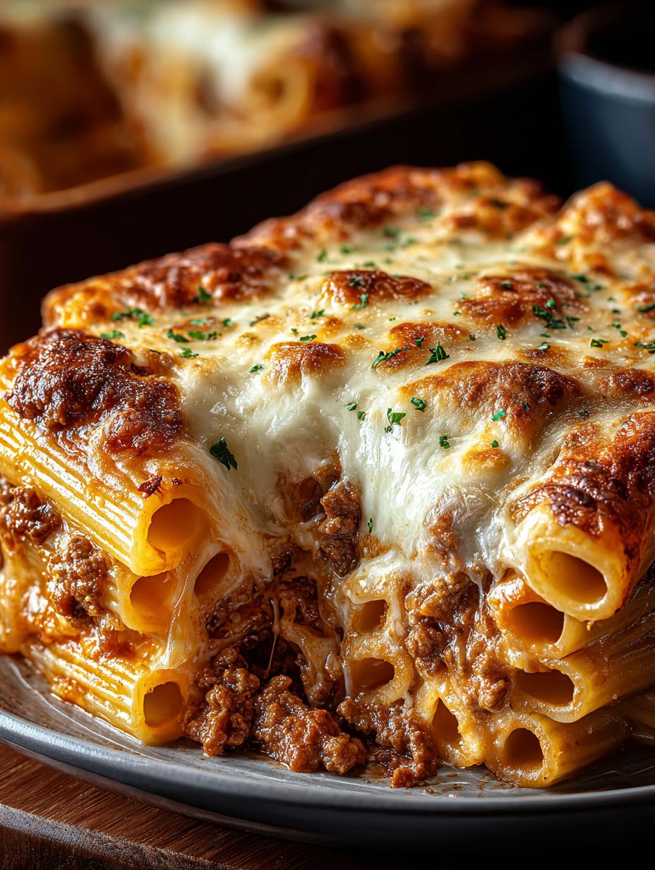 Baked Rigatoni Stuffed with