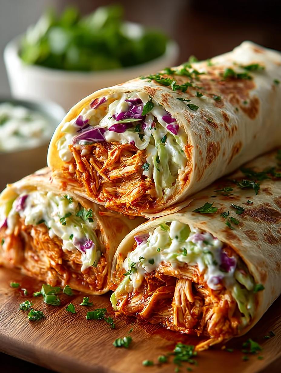 Bbq Chicken Coleslaw Wraps