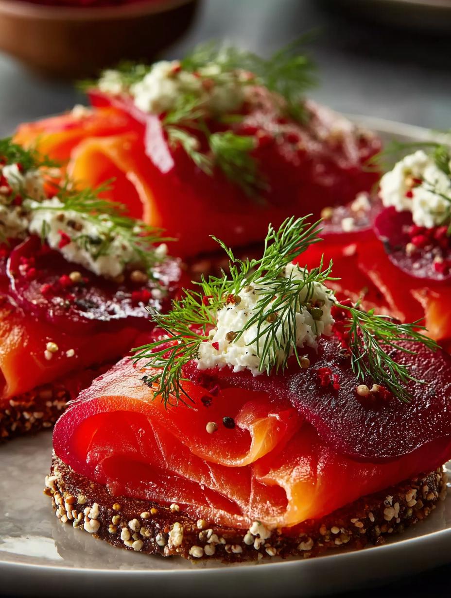 Beetroot Cured Salmon Vibrant