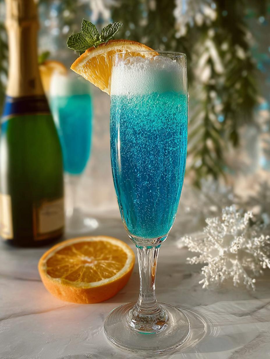 Blue Curacao Champagne Mimosa