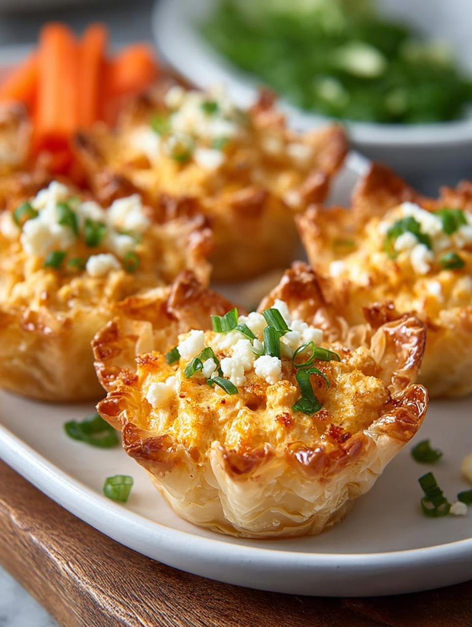 Buffalo Chicken Phyllo Cups: 30 Delicious Bites to Savor - Buffalo Chicken Phyllo Cups - main visual representation