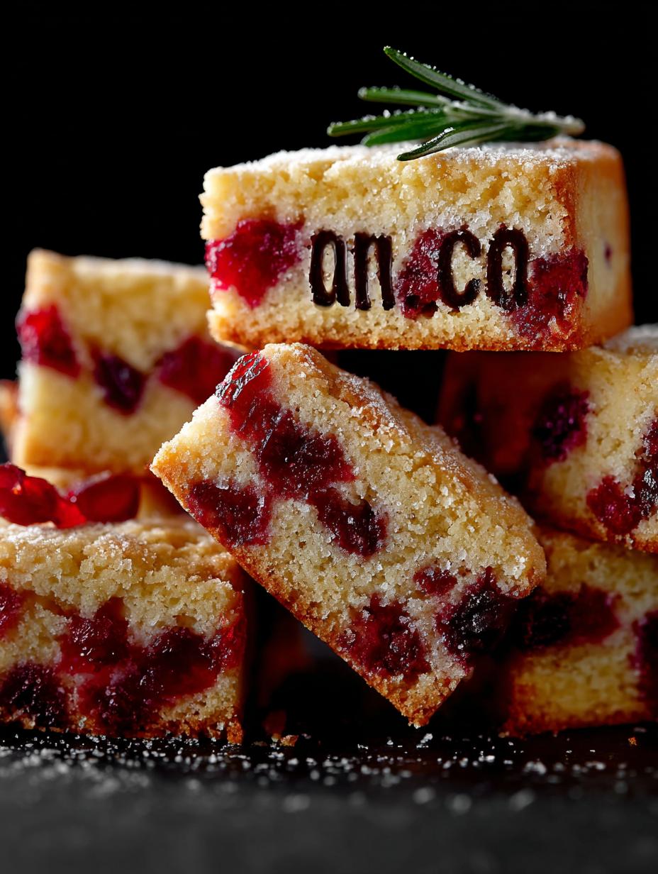 Buttery Cranberry Orange Shortbread