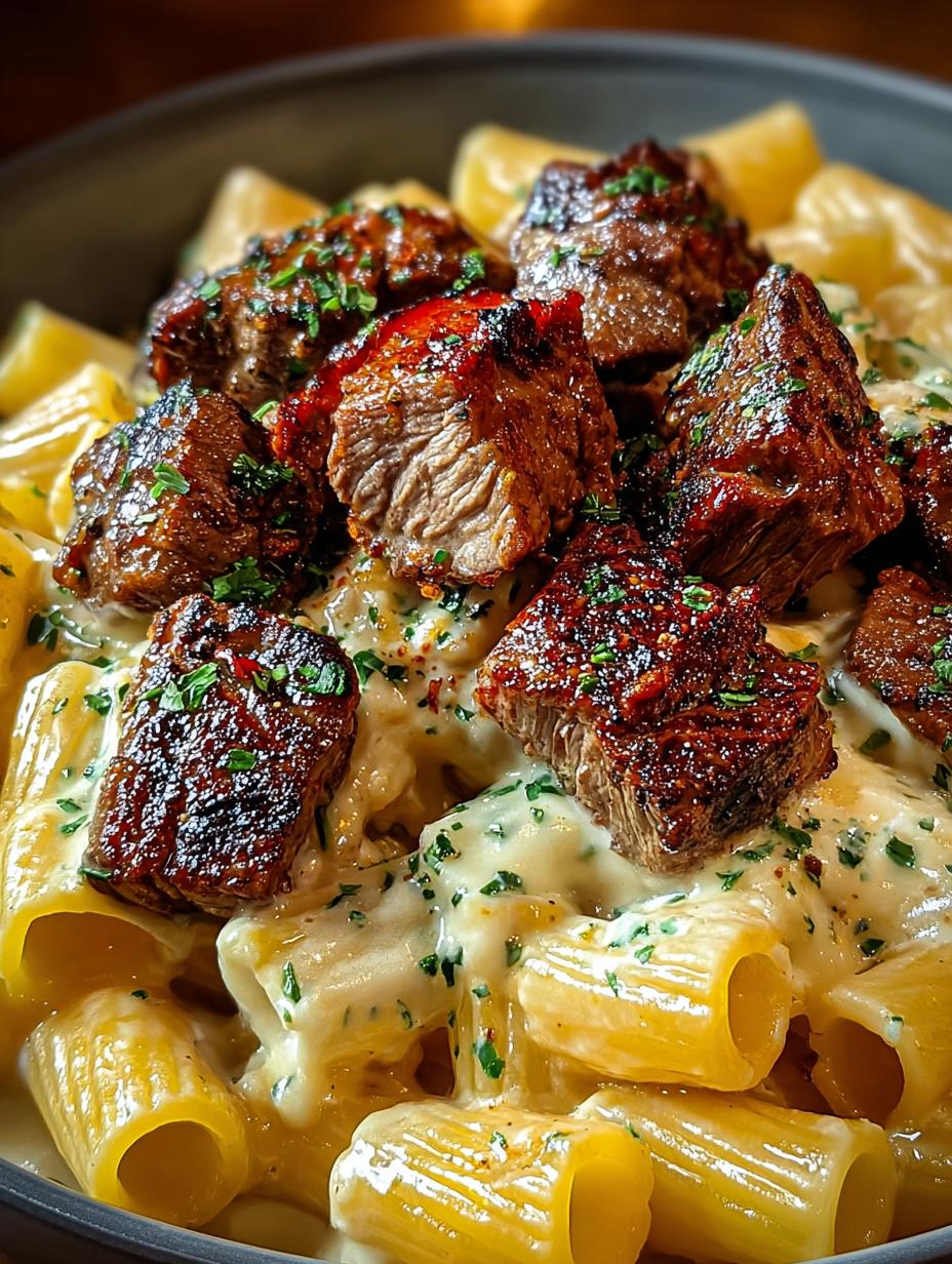 Cajun Steak Tips Cheesy