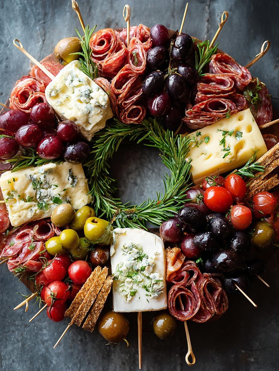 Charcuterie Wreath Platter: 5 Stunning Ideas for Your Table - Charcuterie Wreath Platter - additional detail