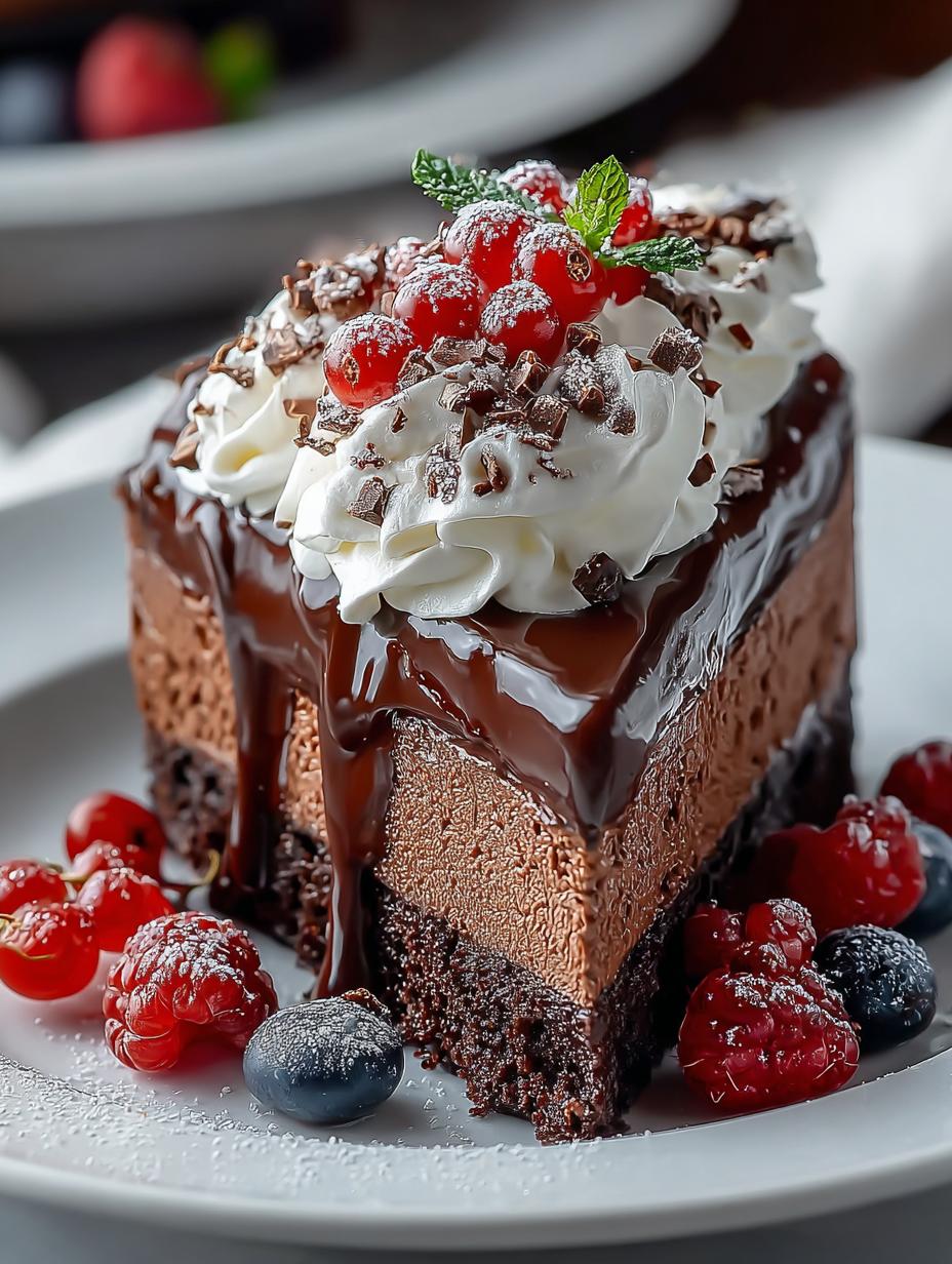 Delicious Chocolate Brownie Mousse Cake Recipe 5 Delicious Chocolate Brownie Mousse Cake Recipe - Chocolate Brownie Mousse Cake - main visual representation