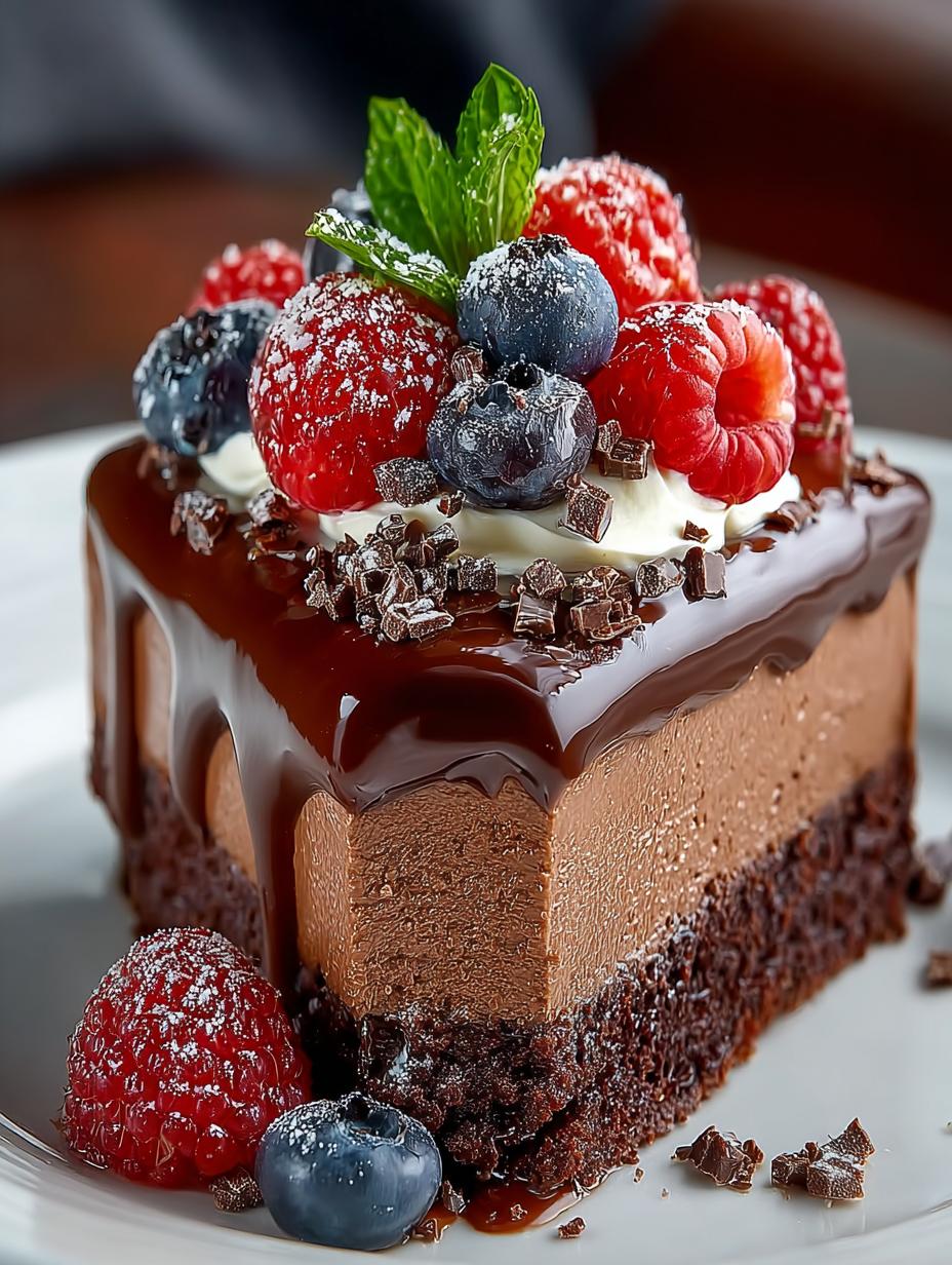 Chocolate Brownie Mousse Cake