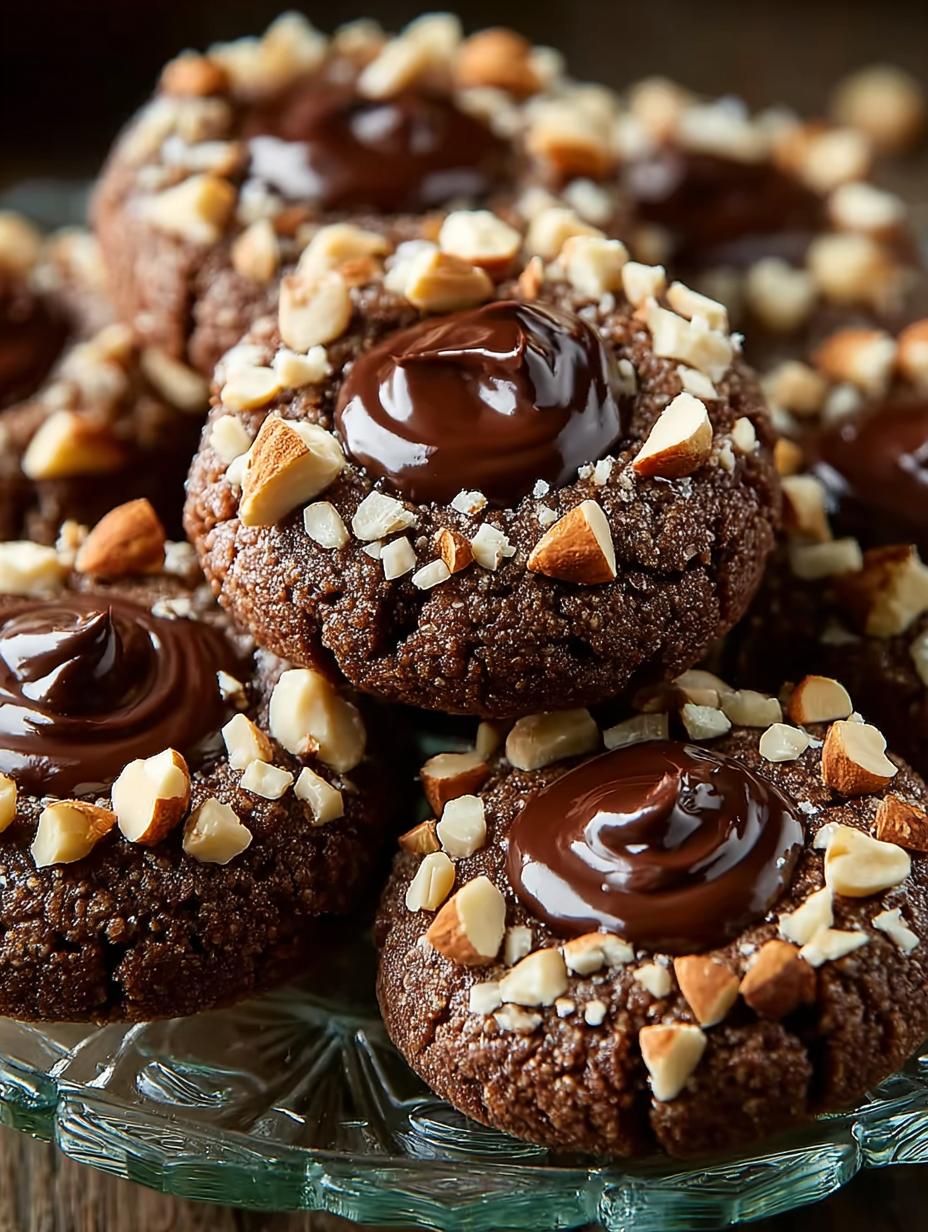 Chocolate Hazelnut Thumbprint Cookies: 24 Irresistible Treats - Chocolate Hazelnut Thumbprint Cookies - additional detail