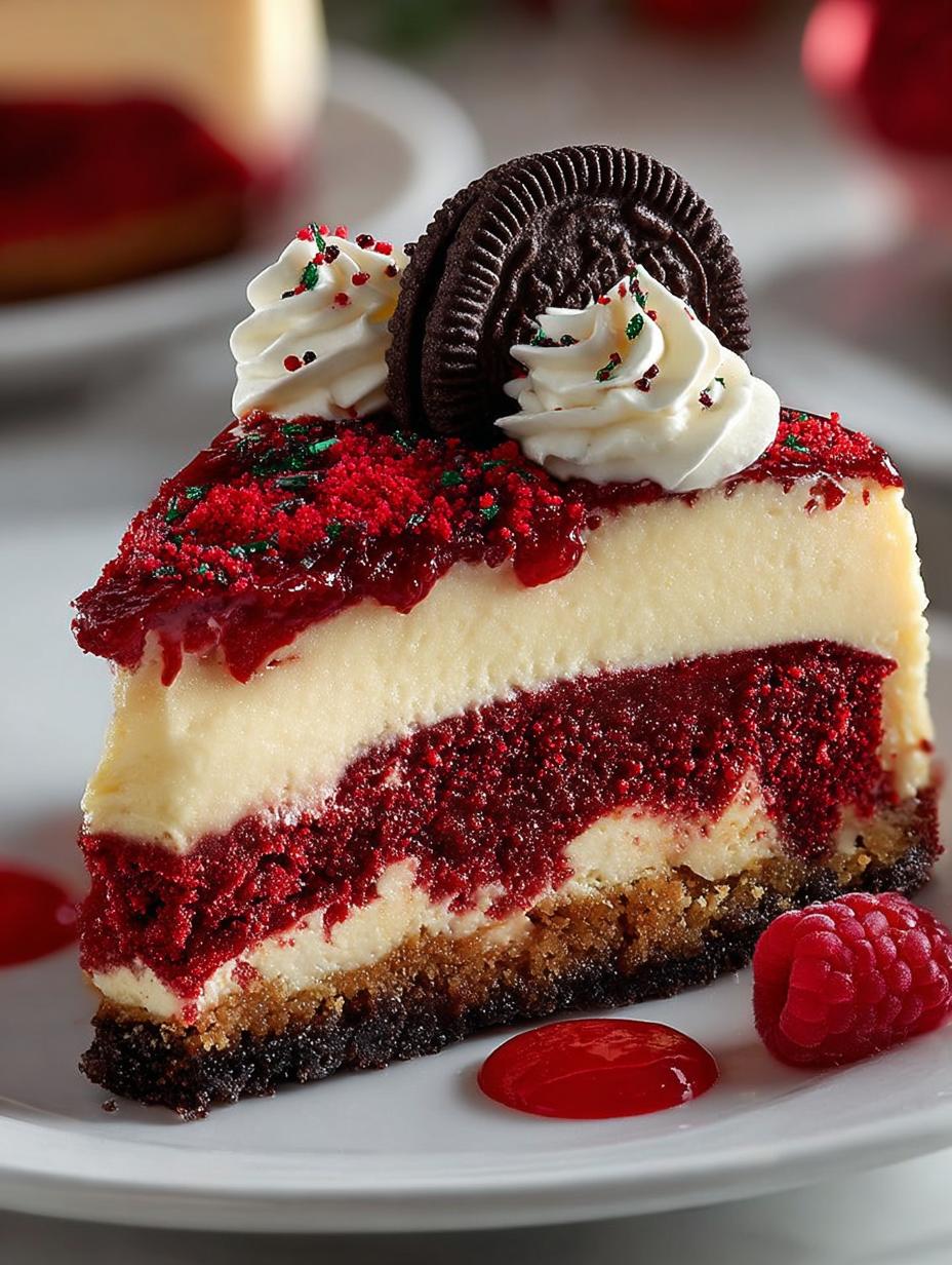 Christmas Red Velvet Cheesecake: A Festive Delight 6 Christmas Red Velvet Cheesecake: A Festive Delight - Christmas Red Velvet Cheesecake - additional detail