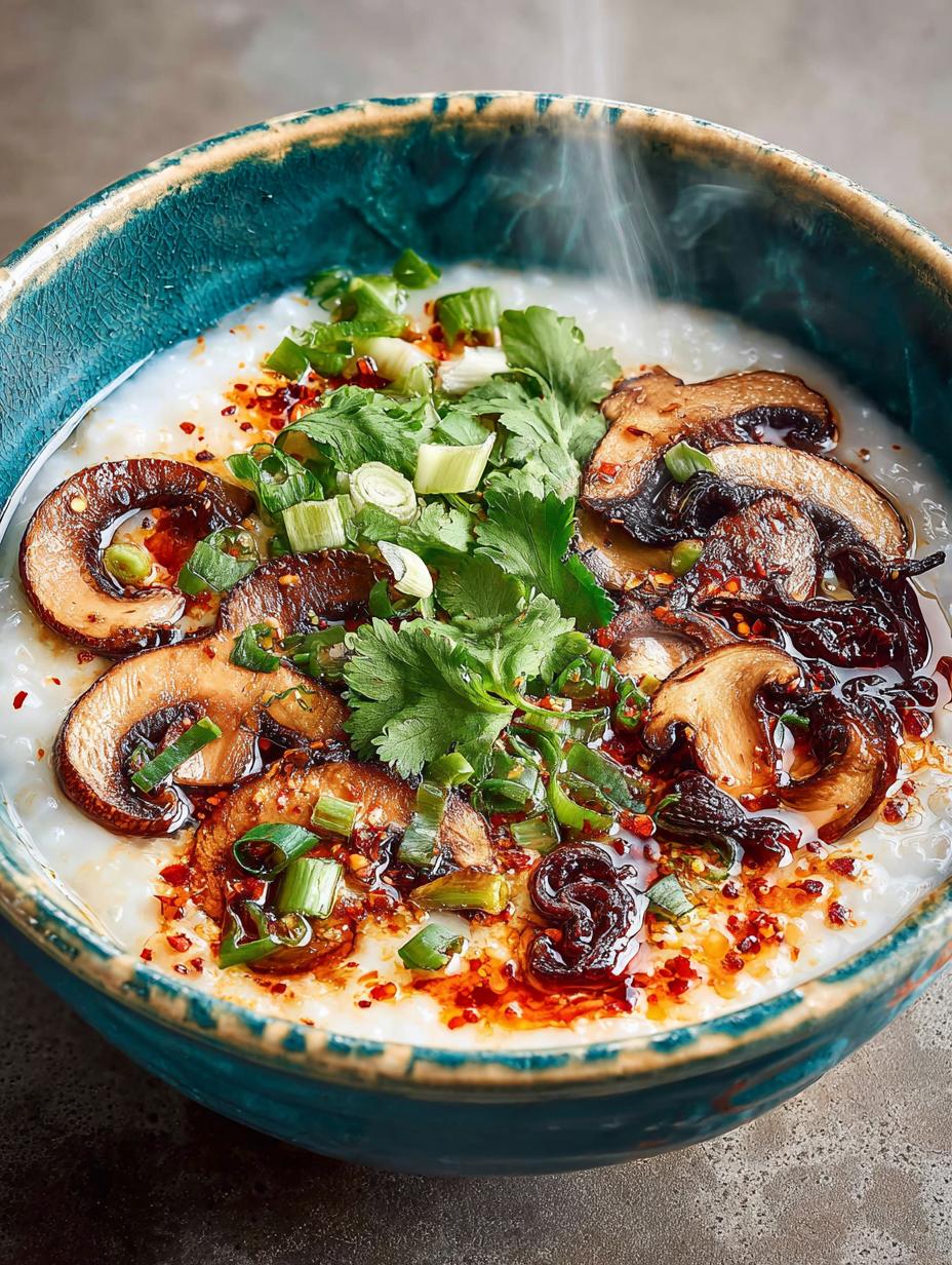 Comforting Mushroom Rice Porridge