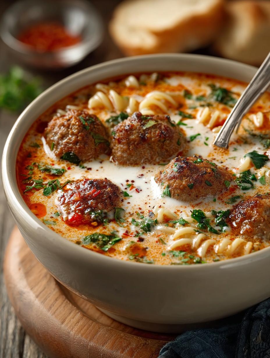 Creamy Italian Meatball Soup: 7 Steps to Comfort - Creamy Italian Meatball Soup - additional detail