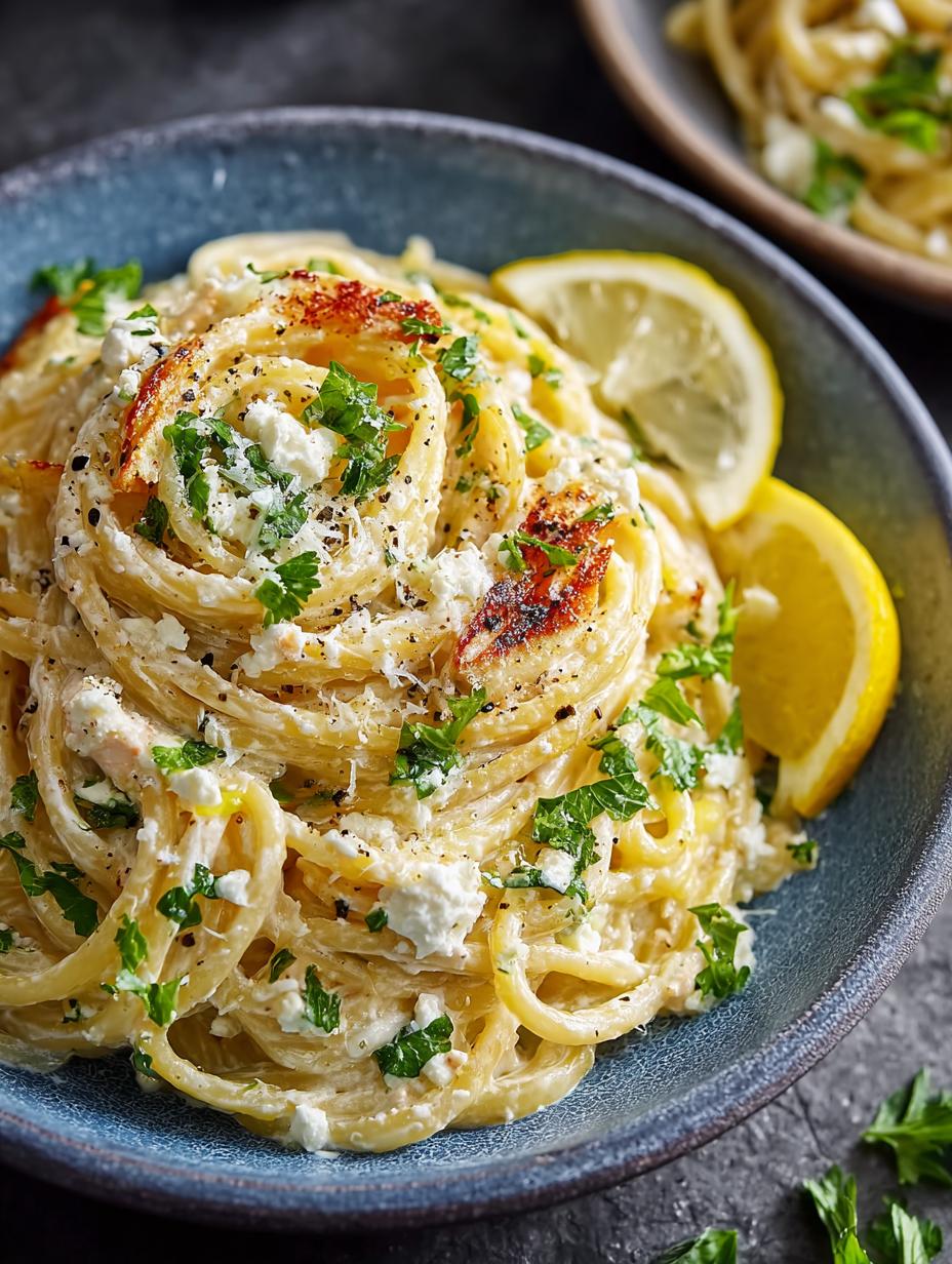 Creamy Lemon Feta Pasta: 25-Minute Delightful Recipe - Creamy Lemon Feta Pasta - main visual representation