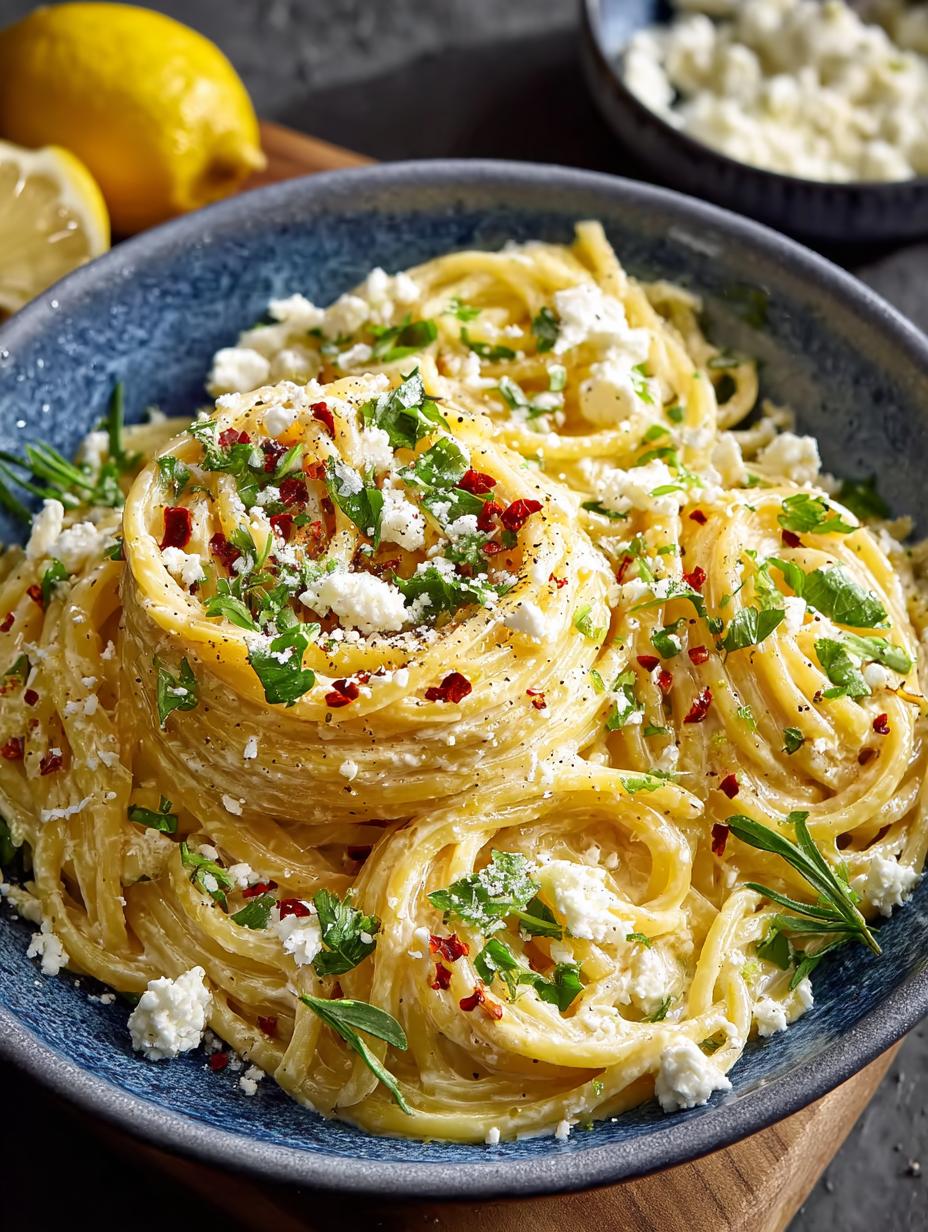 Creamy Lemon Feta Pasta: 25-Minute Delightful Recipe - Creamy Lemon Feta Pasta - additional detail