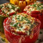 Creamy Pizza Stuffed Peppers