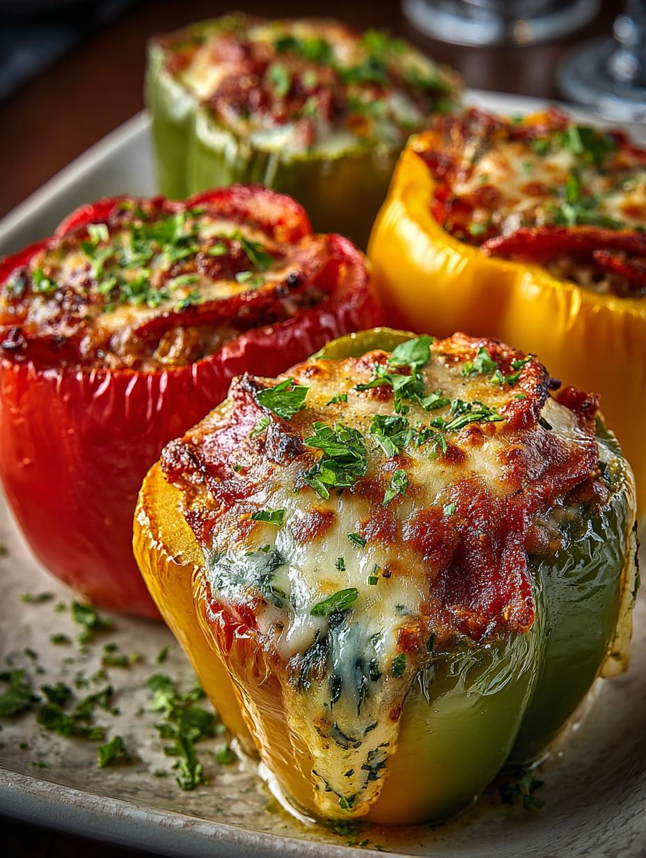 Creamy Pizza Stuffed Peppers: 5 Delicious Variations - Creamy Pizza Stuffed Peppers - additional detail