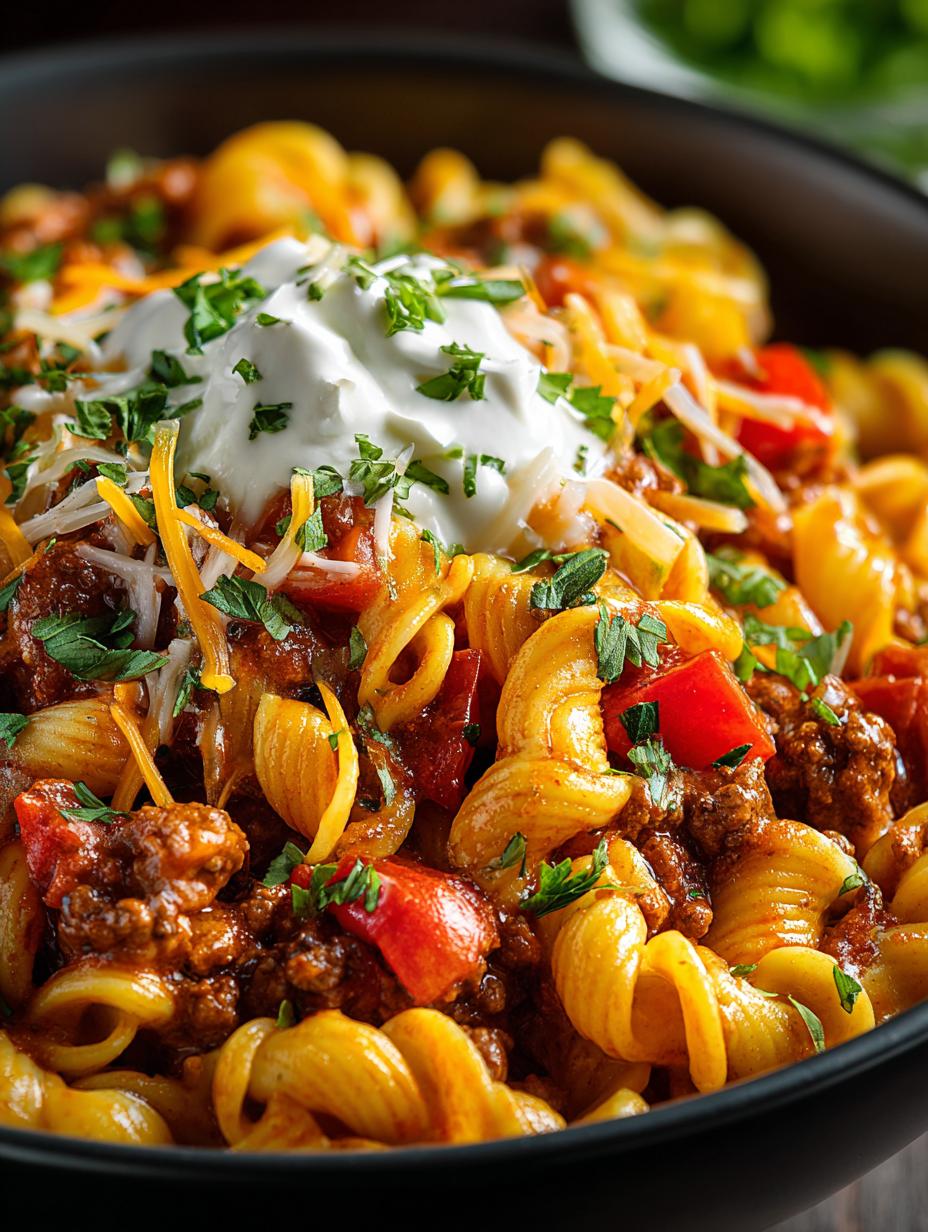 Crockpot Taco Pasta