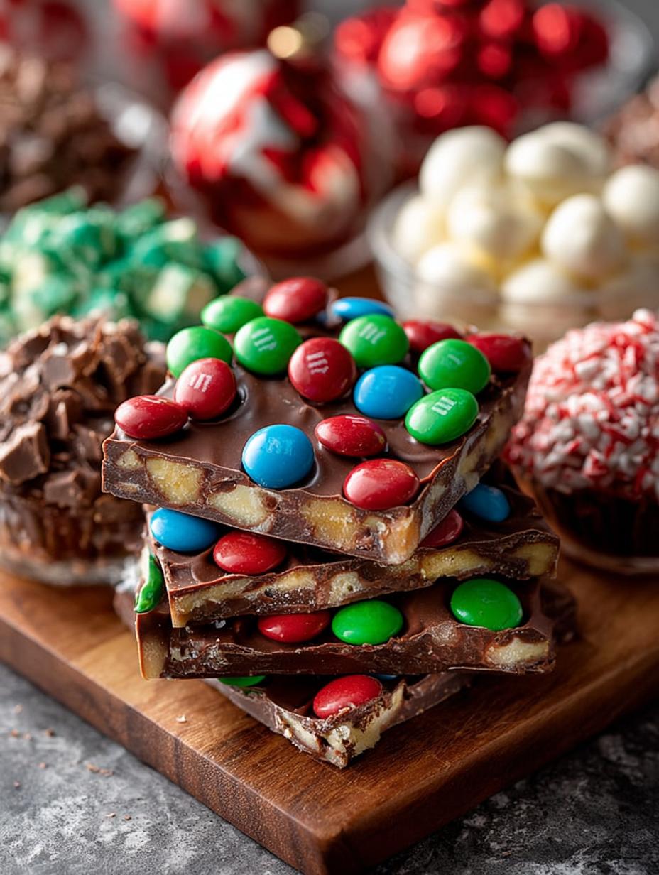 Festive Chocolate M&M's Christmas Bark for the Holidays 5 Festive Chocolate M&M's Christmas Bark for the Holidays - Festive Chocolate Mandms Christmas - main visual representation