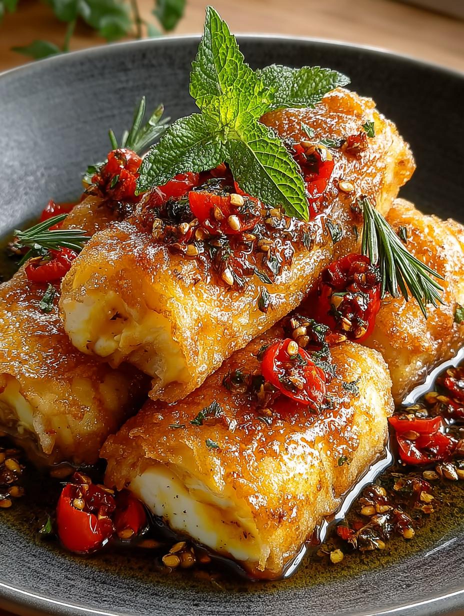 Fried Feta Rolls with