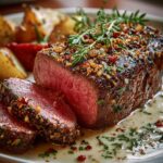 Garlic Peppercorn Crusted Beef