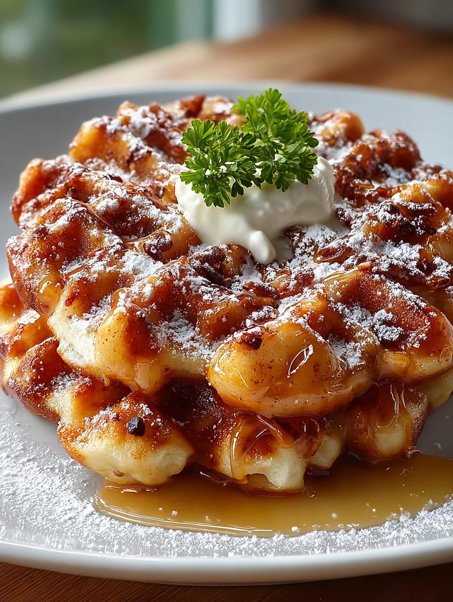 Irresistible Apple Fritter Waffle: 12 Delicious Donuts - Irresistible Apple Fritter Waffle - additional detail