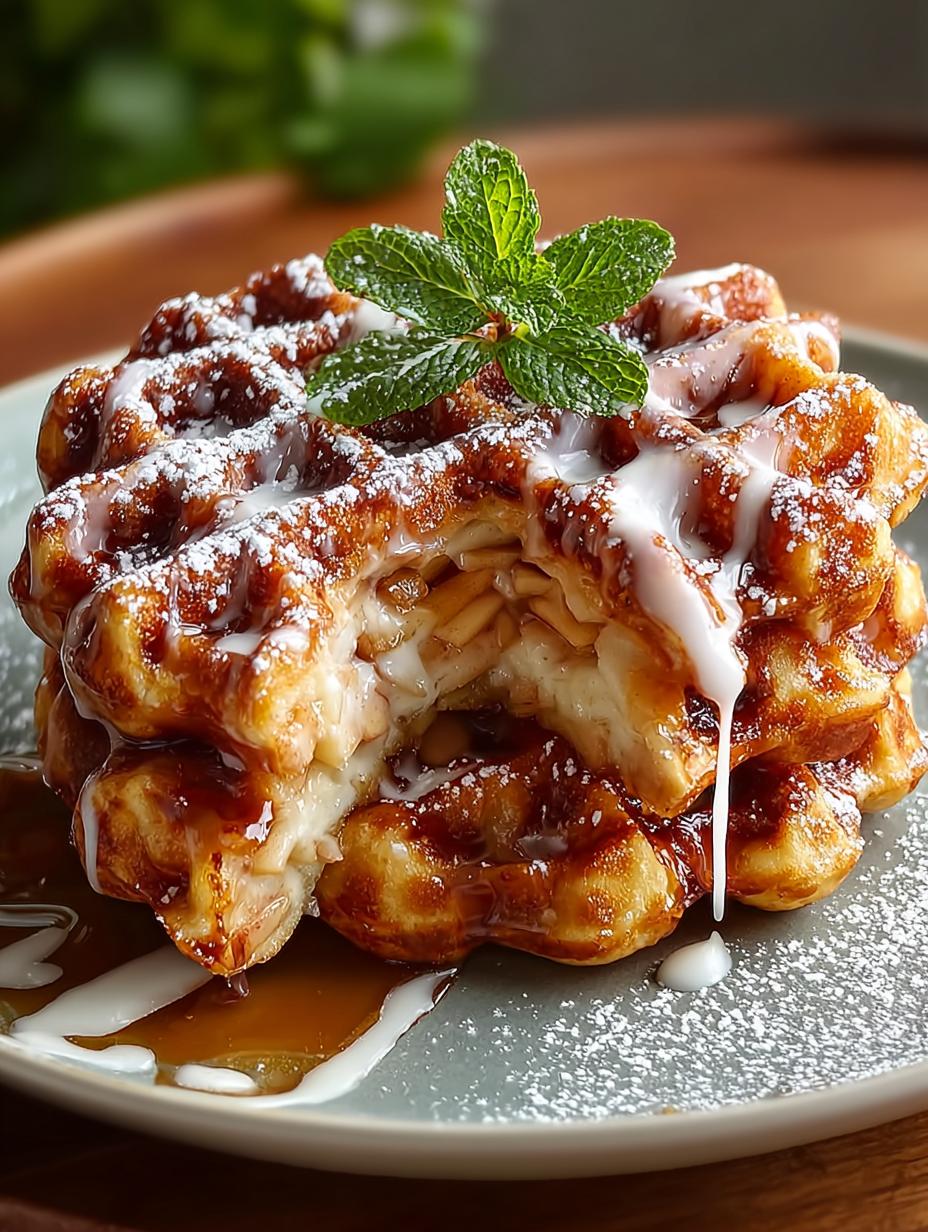Irresistible Apple Fritter Waffle