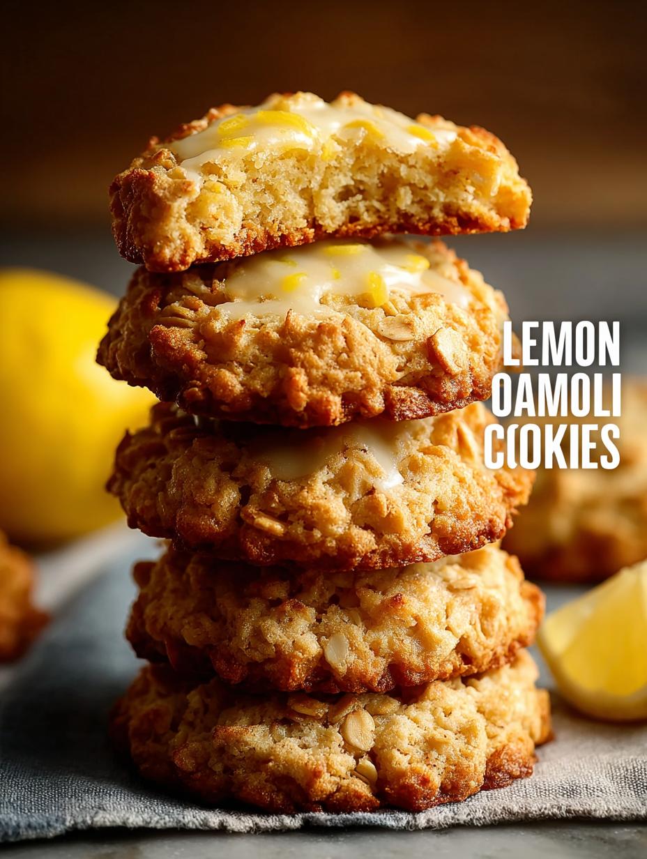 Chewy Lemon Oatmeal Cookies: A Zesty Delight - Lemon Oatmeal Cookies - main visual representation