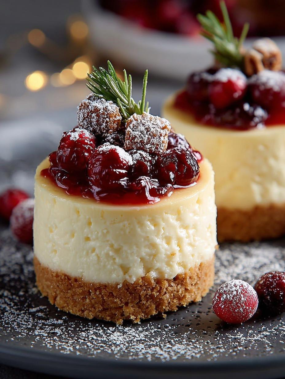 Mini Christmas Cheesecakes: 12 Festive Holiday Treats 6 Mini Christmas Cheesecakes: 12 Festive Holiday Treats - Mini Christmas Cheesecakes - additional detail