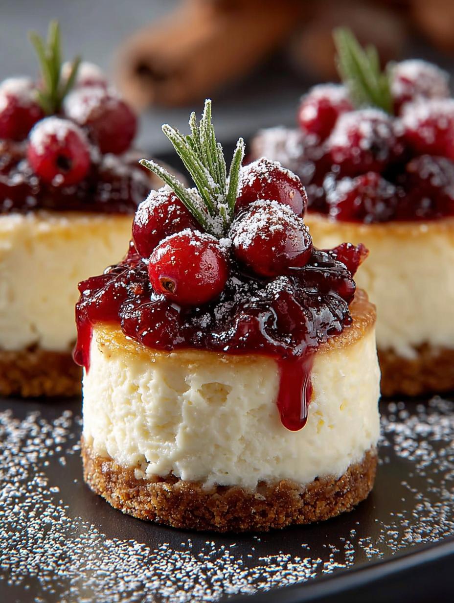 Mini Christmas Cheesecakes