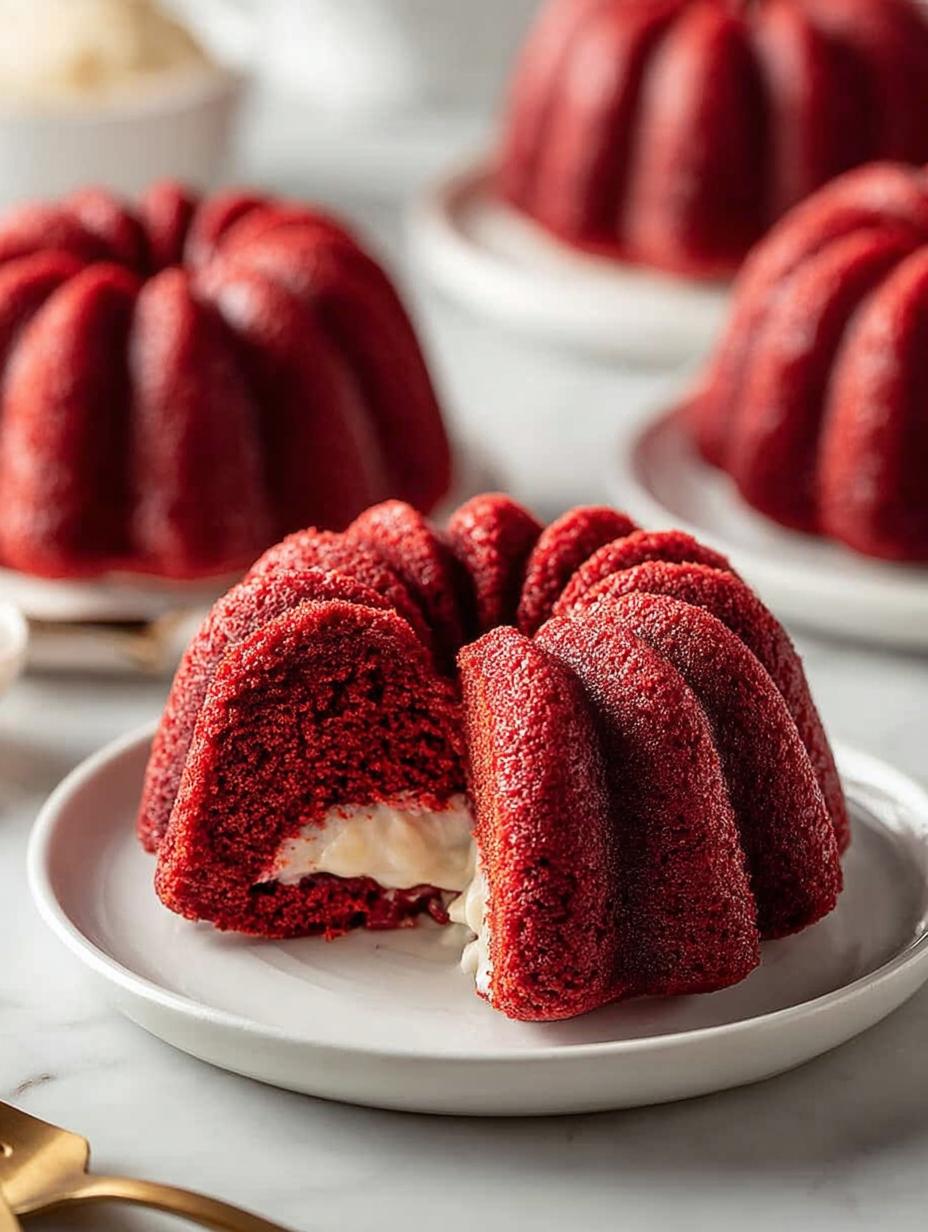 Delicious Mini Red Velvet Bundt for Special Occasions - Mini Red Velvet Bundt - main visual representation