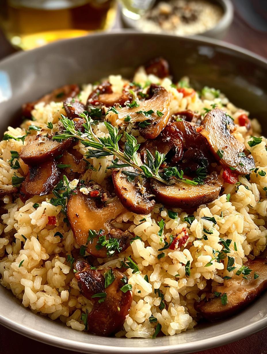 Mushroom Rice Comfort Dish