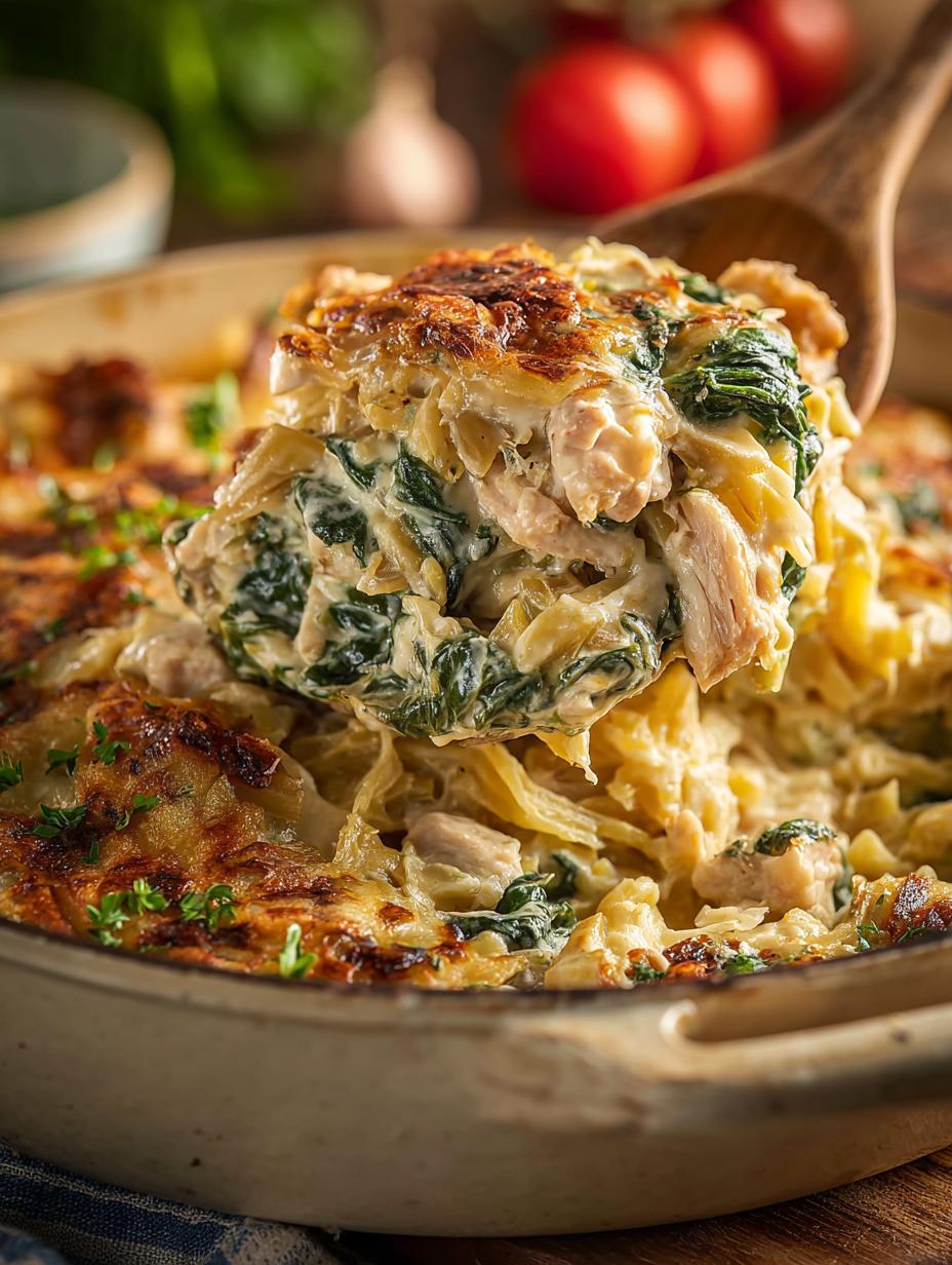 One Pan Spinach Artichoke