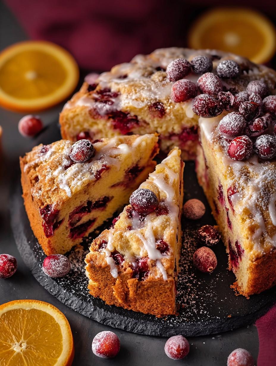Orange Cranberry Cake with a Crackly Sugar Shell 6 Orange Cranberry Cake with a Crackly Sugar Shell - Orange Cranberry Cake with - additional detail