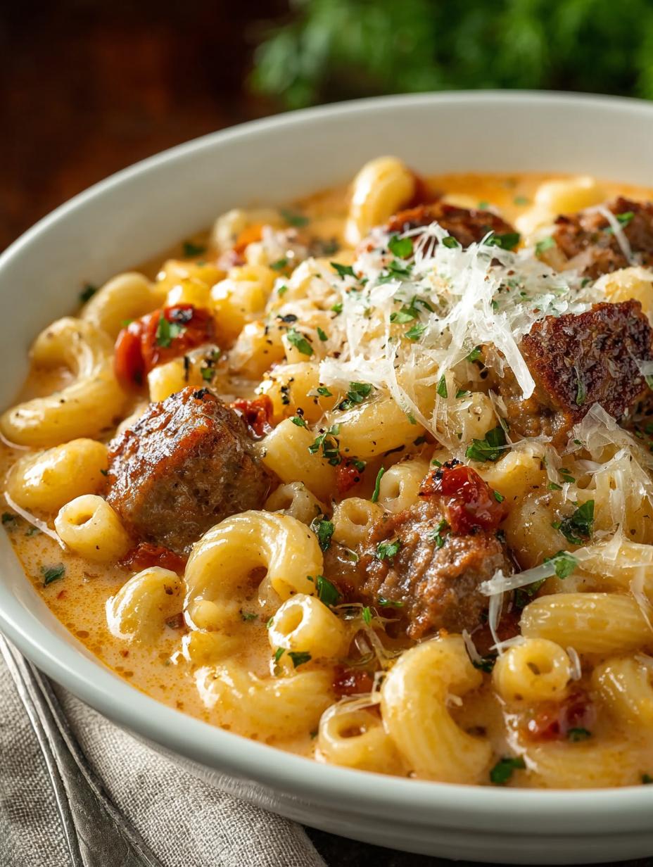 Delicious Parmesan Italian Sausage Ditalini Soup Recipe - Parmesan Italian Sausage Ditalini - main visual representation