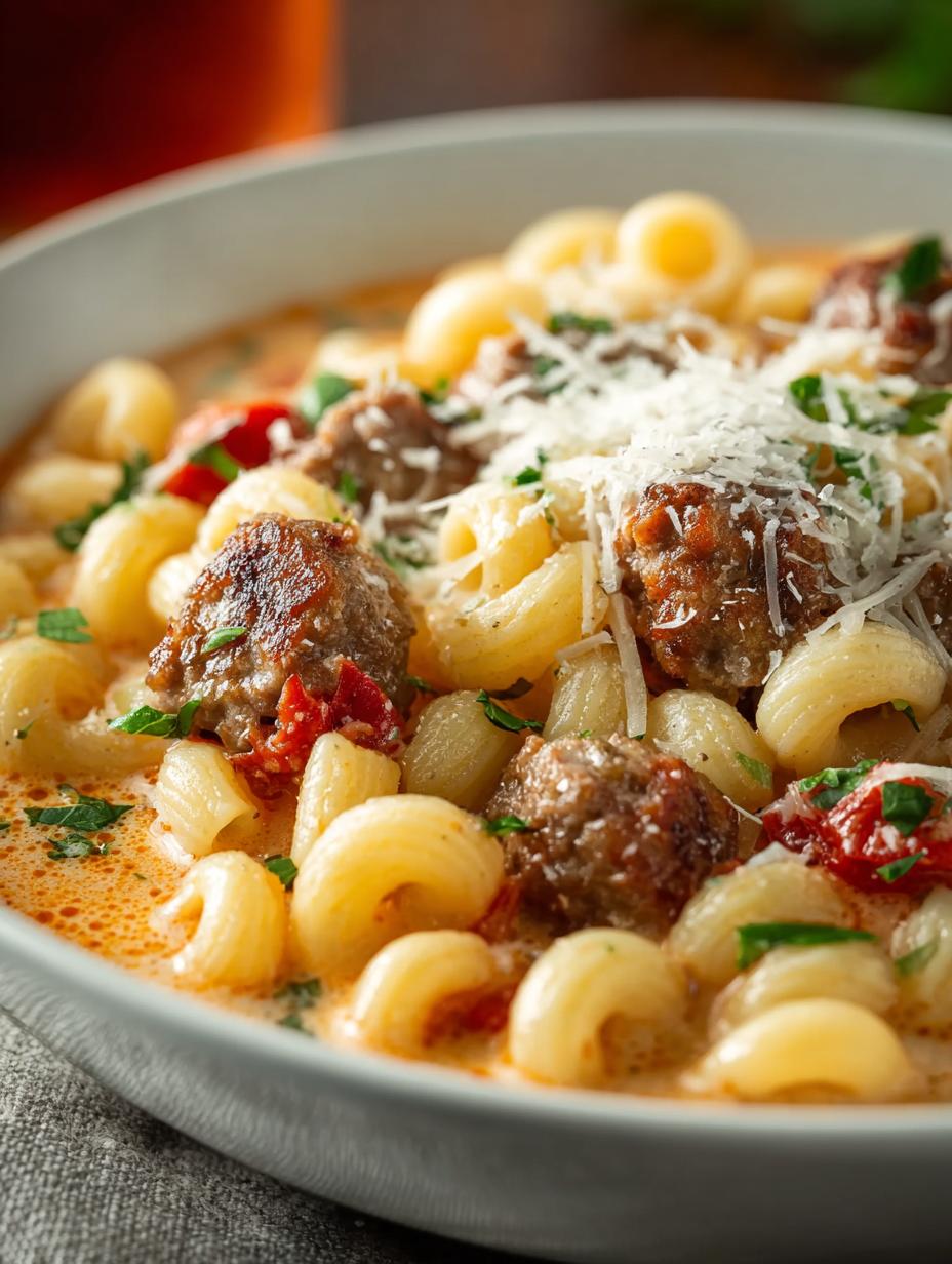 Delicious Parmesan Italian Sausage Ditalini Soup Recipe - Parmesan Italian Sausage Ditalini - additional detail