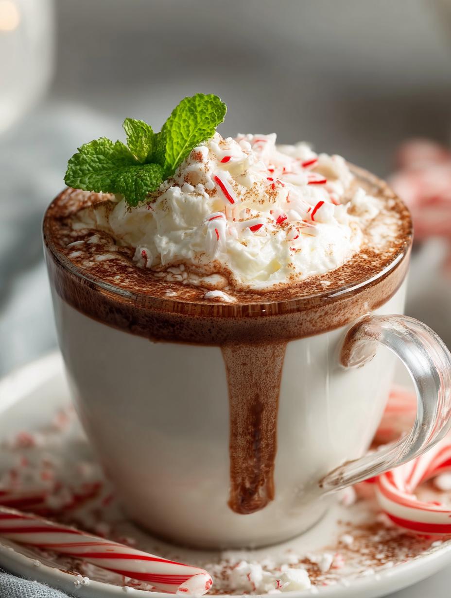 Delicious Peppermint Hot Chocolate with Creamy Bliss - Peppermint Hot Chocolate with - additional detail