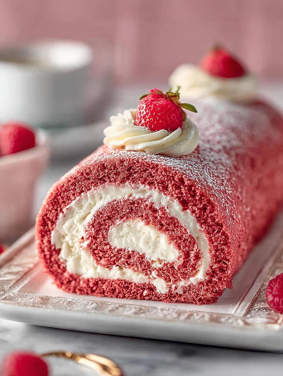 Delightful Pink Velvet Cake Roll Recipe for Any Occasion - Pink Velvet Cake Roll - main visual representation