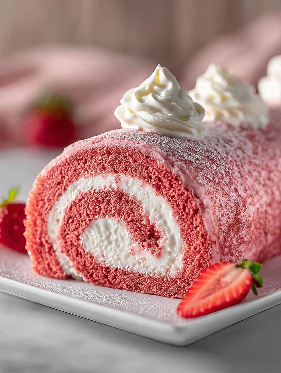 Delightful Pink Velvet Cake Roll Recipe for Any Occasion - Pink Velvet Cake Roll - additional detail