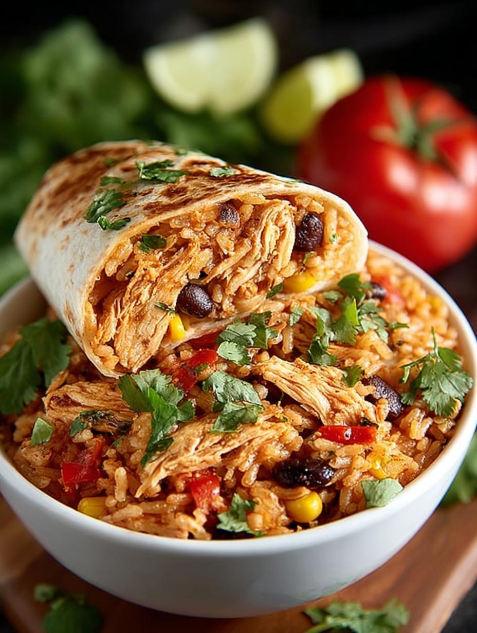 Pot Chicken Rice Burrito
