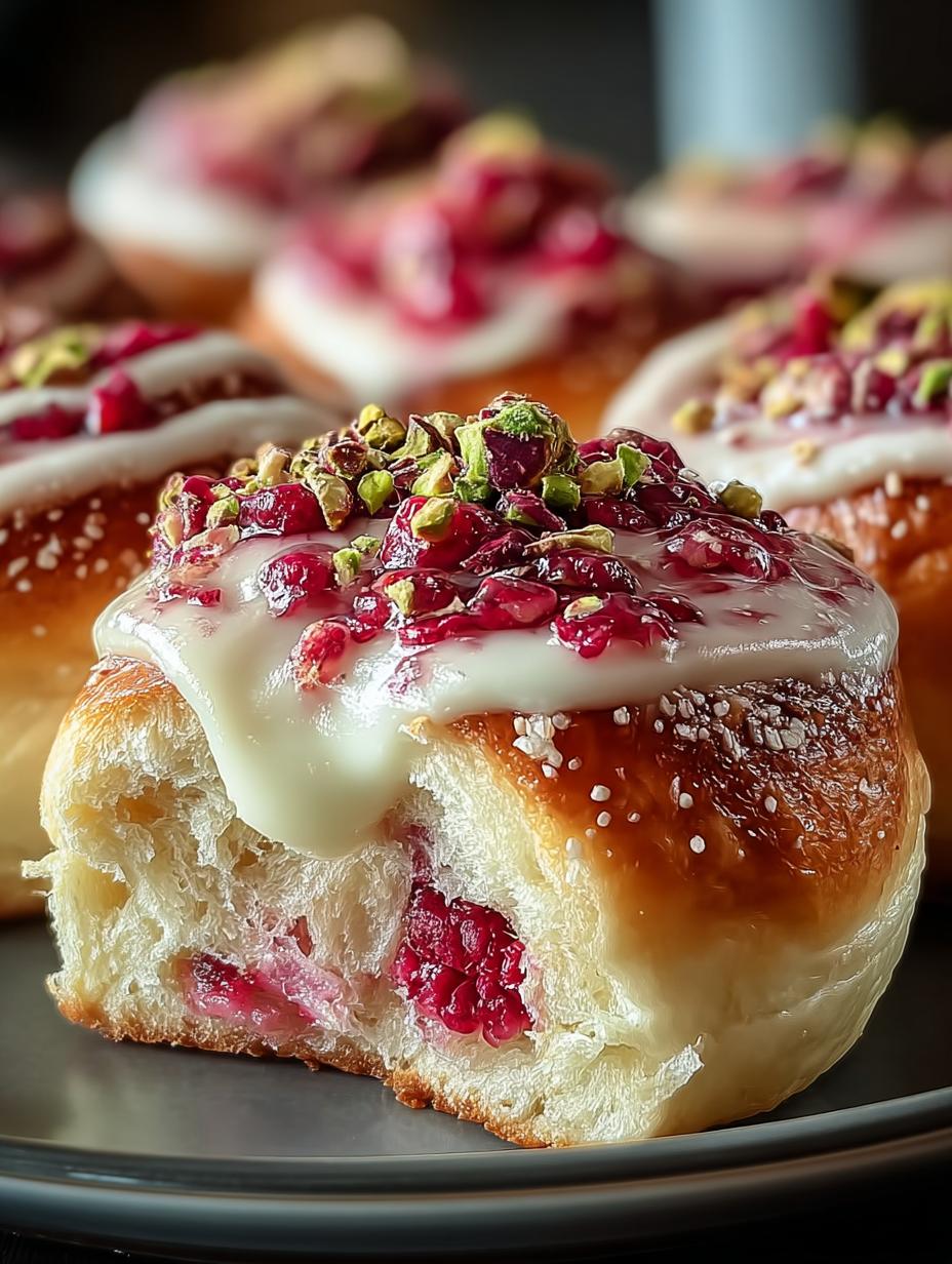 Delicious Raspberry Rose Cheesecake Buns Recipe - Raspberry Rose Cheesecake Buns - main visual representation