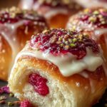 Raspberry Rose Cheesecake Buns