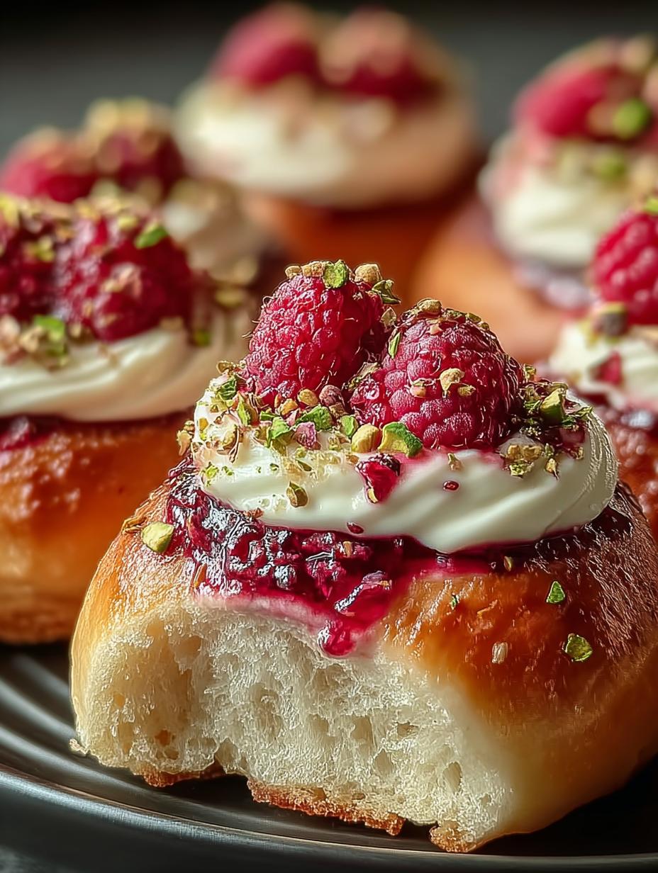 Delicious Raspberry Rose Cheesecake Buns Recipe - Raspberry Rose Cheesecake Buns - additional detail