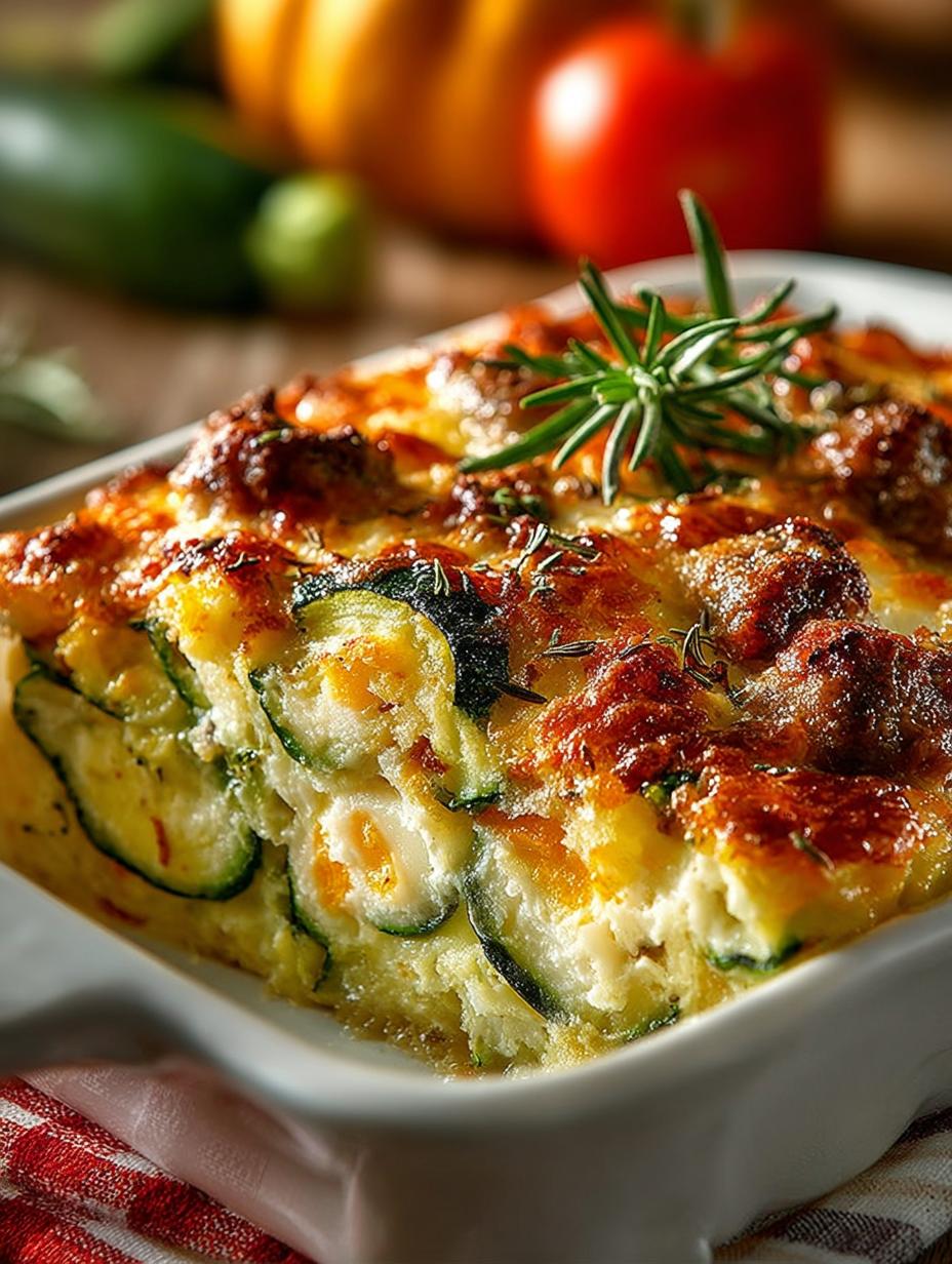 Shredded Zucchini Casserole: 5 Comforting Layers of Cheesy Goodness - Shredded Zucchini Casserole - additional detail