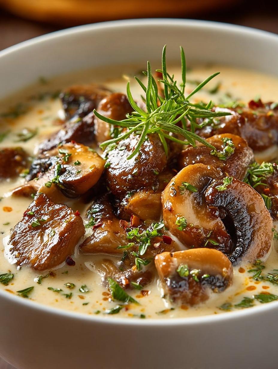 Slow Cooker Creamy Mushroom