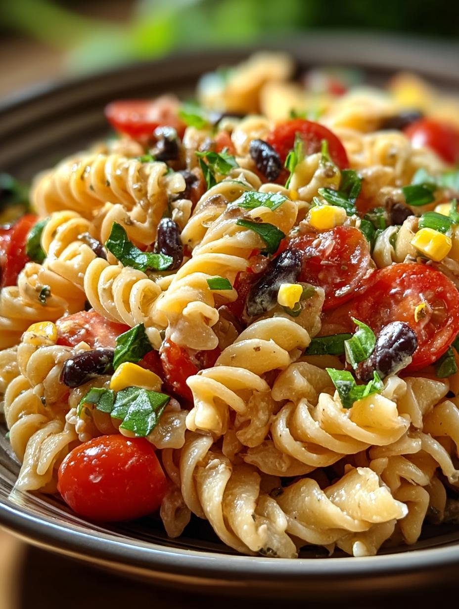 Southwest Pasta Salad with Spicy Garlic Dressing Delight - Southwest Pasta Salad with - additional detail
