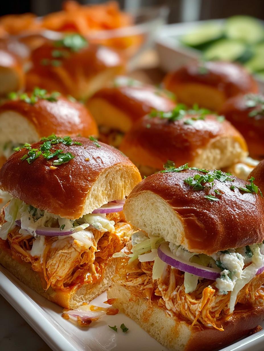Spicy Buffalo Chicken Sliders