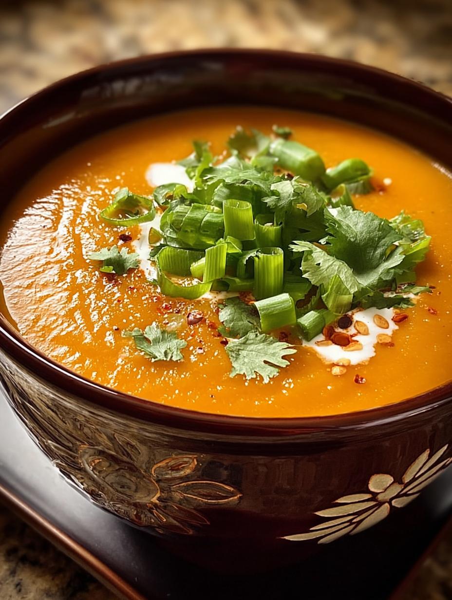 Spicy Miso Carrot Soup