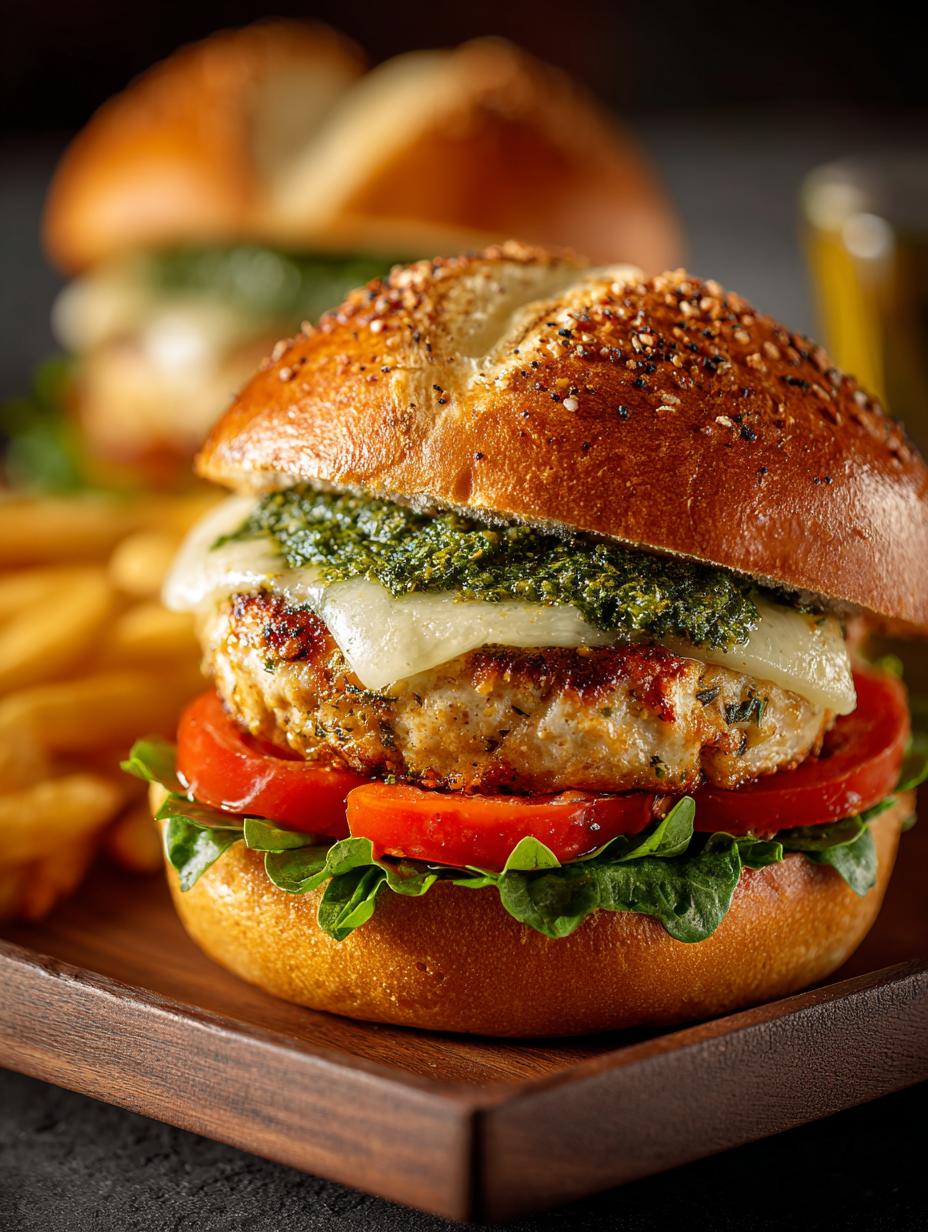 Spinach Chicken Burgers with