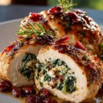 Spinach Cranberry Stuffed Chicken